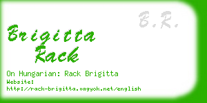 brigitta rack business card